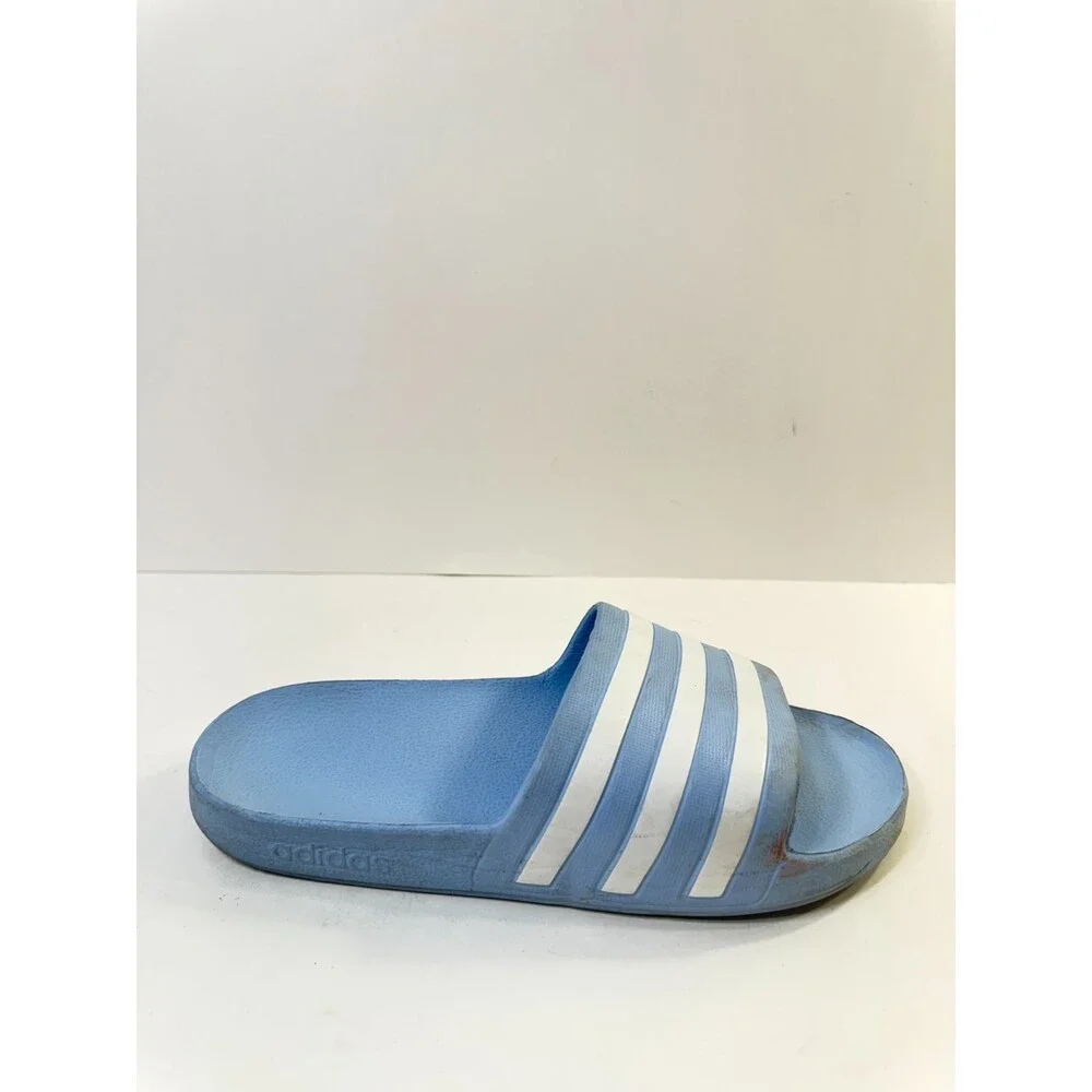 Adidas Sandals Mens Adilette Aqua Slides Blue White US 7